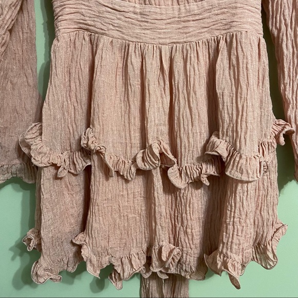 Saints + Secrets Sz XS - Ruffle Dress Dusty Rose - Picture 3 of 6